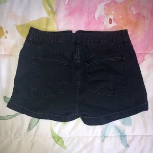 Black high waisted jean shorts